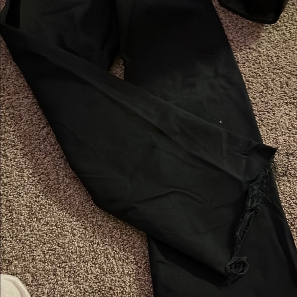 Black Marine Wide Leg Jeans - Picture 3 of 5